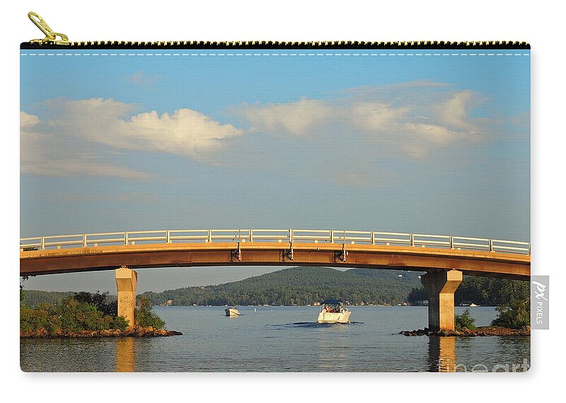 Bridge Zip Pouch featuring the photograph Governor's Island Bridge by Mim White