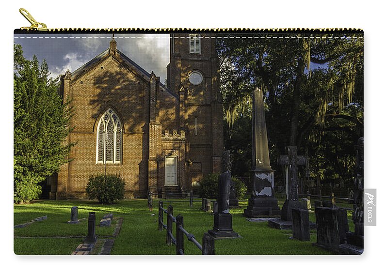 Grace Episcopal Church Zip Pouch featuring the photograph Grace Episcopal Church by Ken Frischkorn