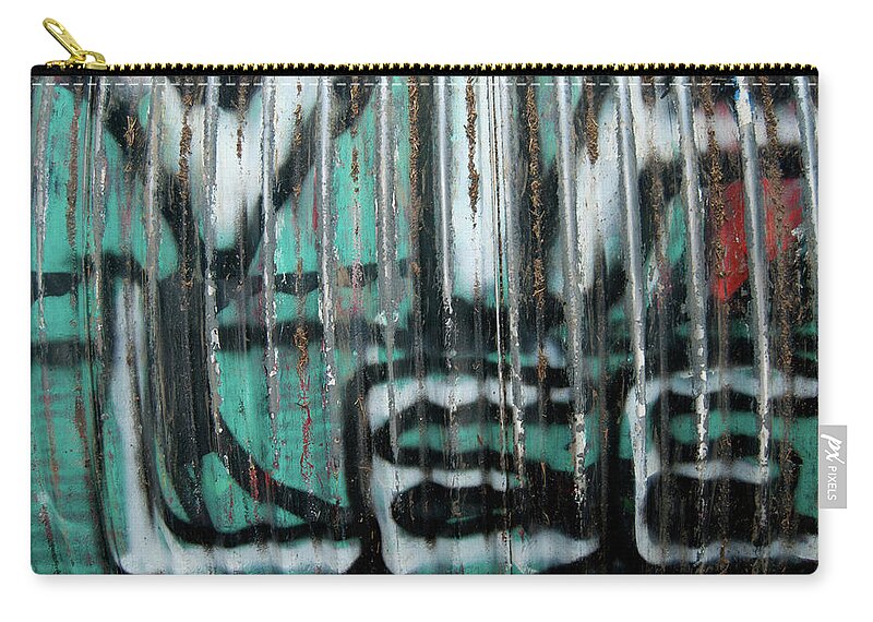 Graffiti Zip Pouch featuring the photograph Graffiti Abstract 2 by Jani Freimann