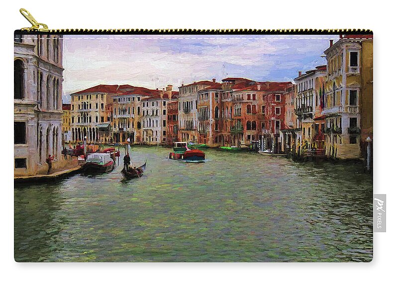 Italy Zip Pouch featuring the photograph Grand Canal, Venice, Italy by Helaine Cummins