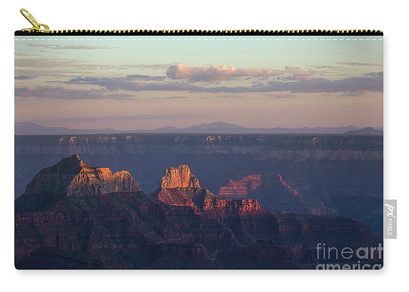 Grand Canyon Zip Pouch featuring the photograph Grand Canyon at Sunset by Diane Diederich