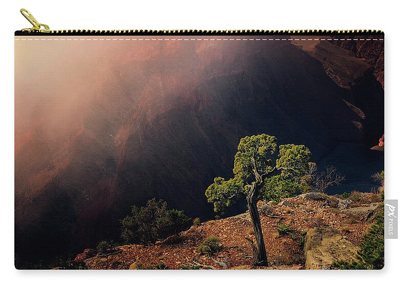 Arizona Zip Pouch featuring the photograph Grand Canyon Juniper by John Hight