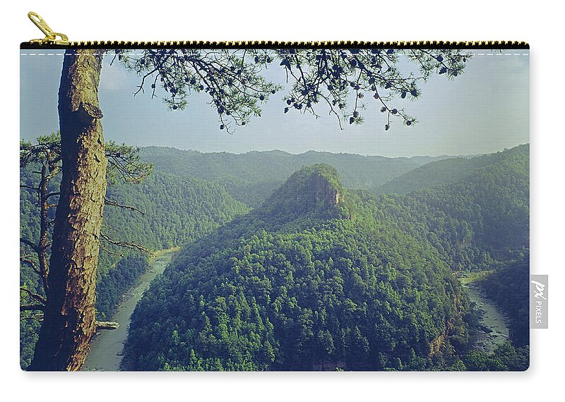 The Towers Zip Pouch featuring the photograph 143001-Grand Canyon of the South by Ed Cooper Photography