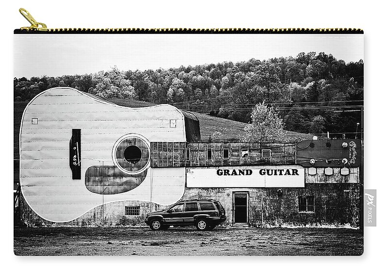 Guitar Zip Pouch featuring the photograph Grand Guitar by Alan Raasch