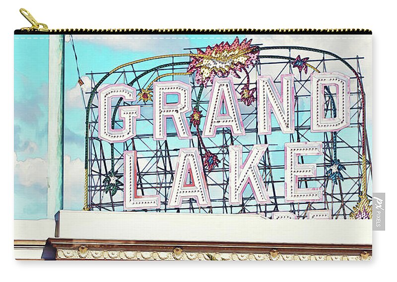 Vintage Theater Carry-all Pouch featuring the photograph Grand Lake Merritt - Oakland, California by Melanie Alexandra Price