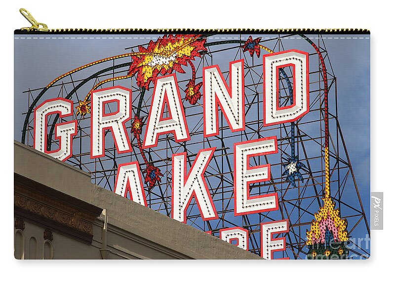 Theater Zip Pouch featuring the photograph Grand Lake Theatre . Oakland California . 7D13495 by Wingsdomain Art and Photography