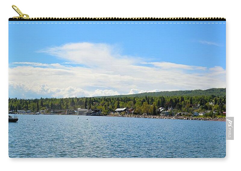 Lake Zip Pouch featuring the photograph Grand Marais by Bonfire Photography