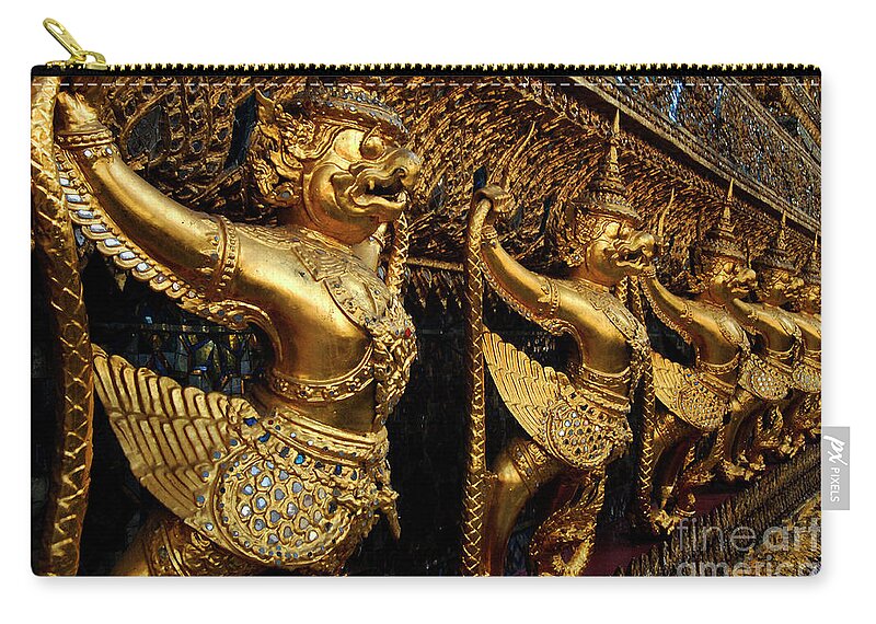 Zip Pouch featuring the photograph Grand Palace Bangkok 3 by Bob Christopher