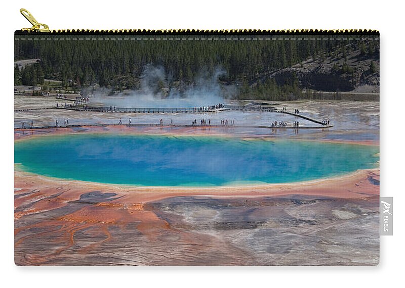 Yellowstone National Park Zip Pouch featuring the photograph Grand Prismatic Spring by Ralf Kaiser