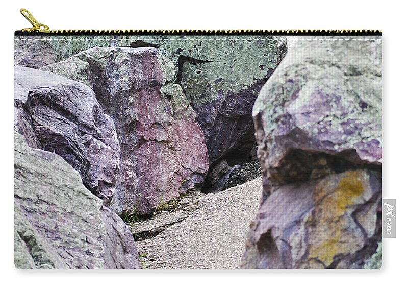 Granite Path Zip Pouch featuring the photograph Granite Path by Christi Kraft