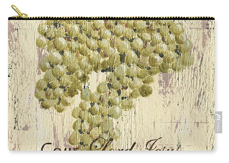 Grapes Zip Pouch featuring the painting Grapes and Grace 1 by Debbie DeWitt