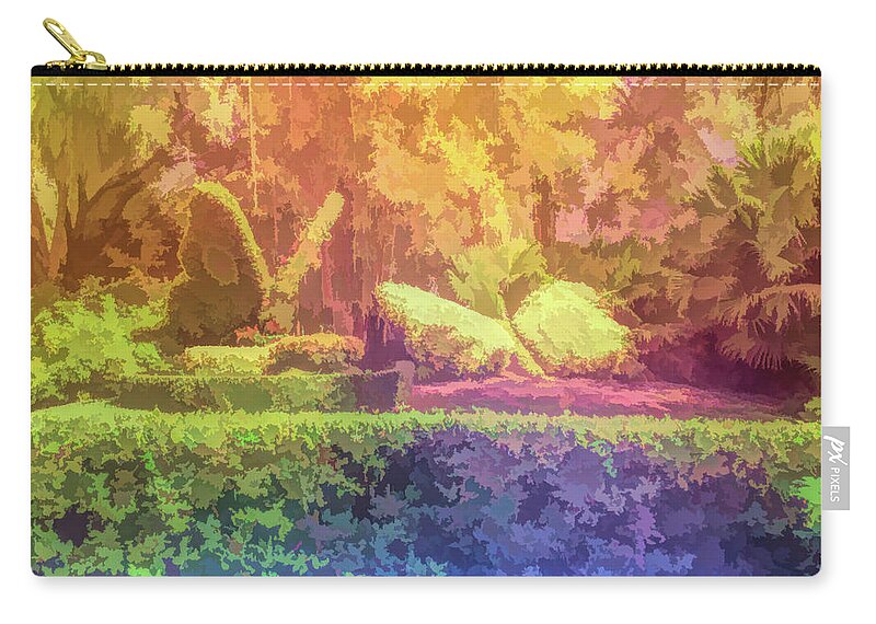 Flower Zip Pouch featuring the photograph Graphic Rainbow Flower Butterflies by Aimee L Maher ALM GALLERY