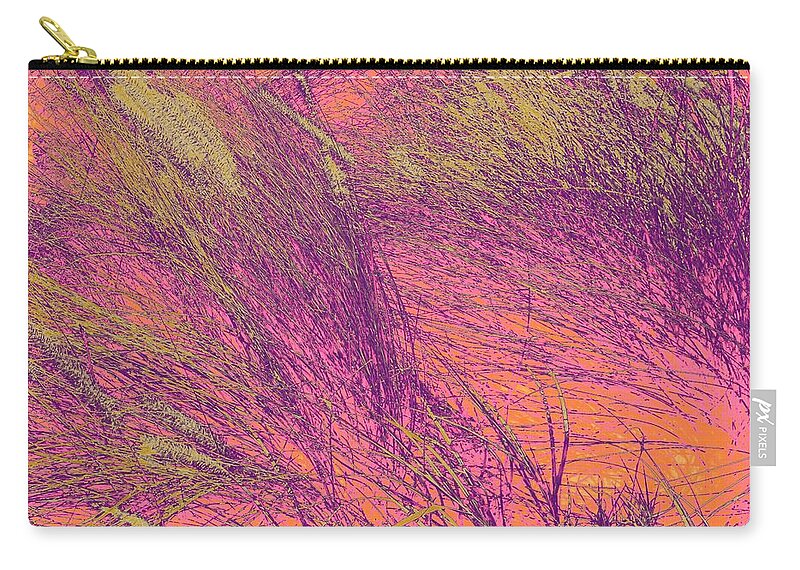  Zip Pouch featuring the photograph Grass Abstract 3 by Donna Spadola