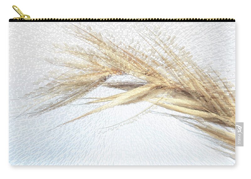 Grass Carry-all Pouch featuring the photograph Grass Abstract by Kathy Paynter