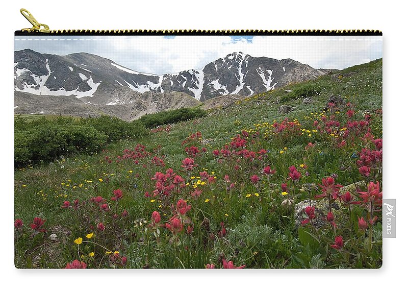 Gray's Peak Carry-all Pouch featuring the photograph Gray's and Torreys by Cascade Colors