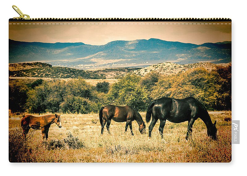 Fred Larson Zip Pouch featuring the photograph Grazing by Fred Larson