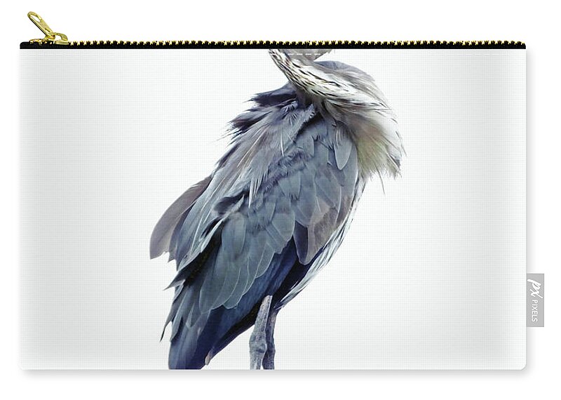  Zip Pouch featuring the photograph Great Blue Heron 5 by Lizi Beard-Ward