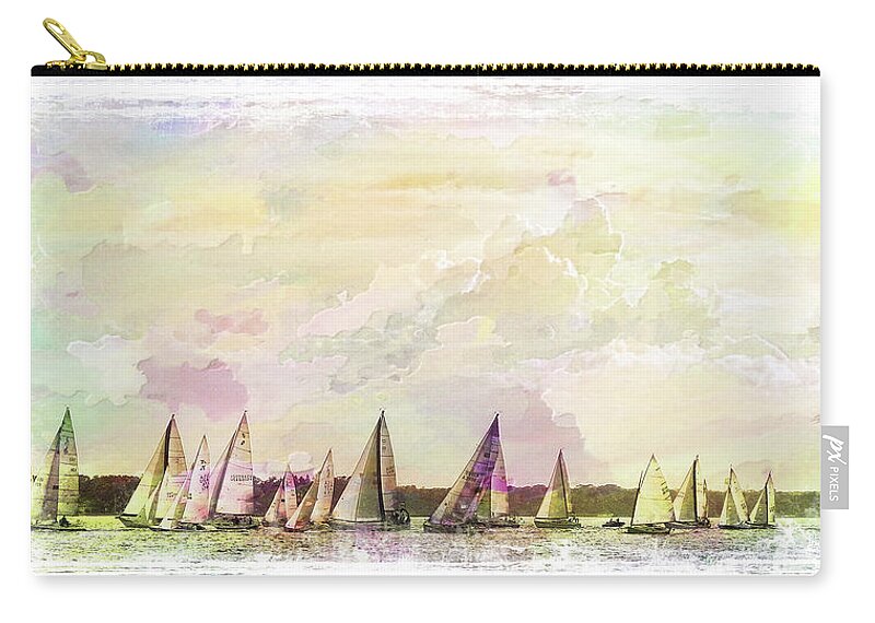 Pano Zip Pouch featuring the photograph Great day for sailing 2 by Sami Martin