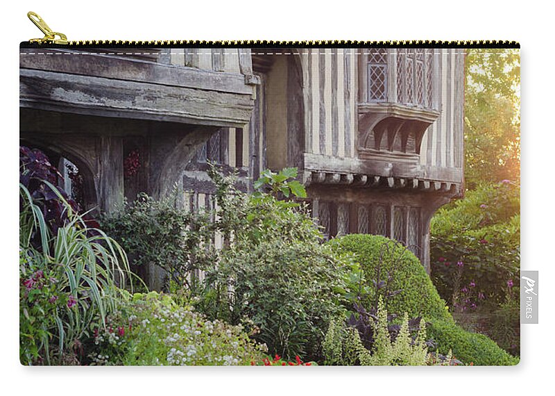 Sunset Zip Pouch featuring the photograph Great Dixter House and Gardens at Sunset by Perry Rodriguez