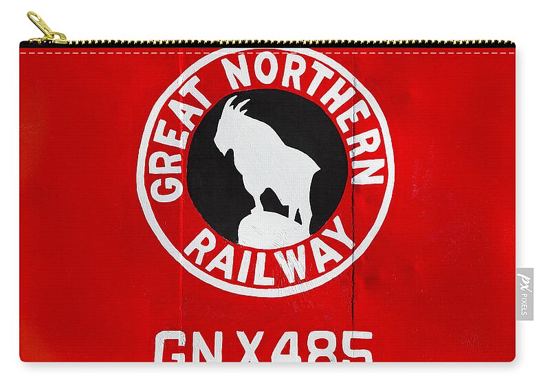 Caboose Zip Pouch featuring the photograph Great Northern Caboose by Todd Klassy
