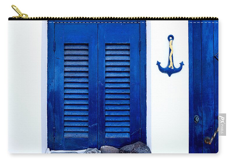 Home Carry-all Pouch featuring the photograph Greek traditional house exterior by Michalakis Ppalis