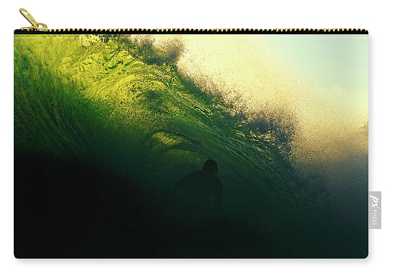 Surfing Carry-all Pouch featuring the photograph Green And Black by Nik West