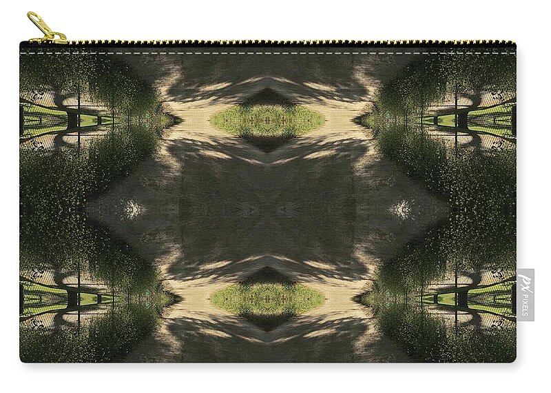 Green Zip Pouch featuring the photograph Green Design by Nora Boghossian