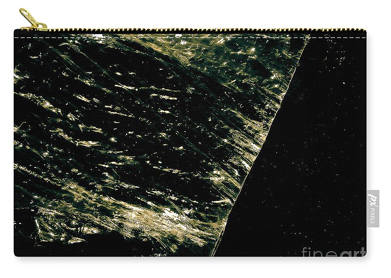 Abstract Zip Pouch featuring the photograph Green by Fei A