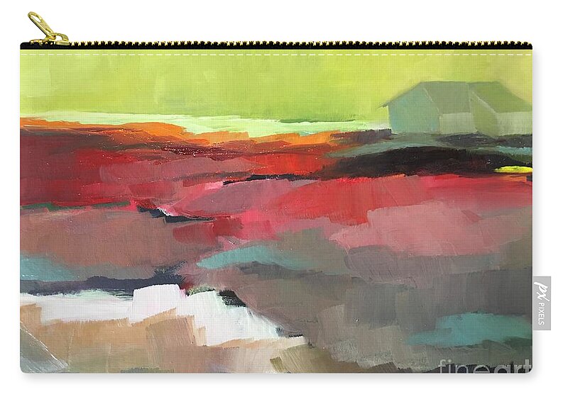 Landscape Zip Pouch featuring the painting Green Flash by Michelle Abrams
