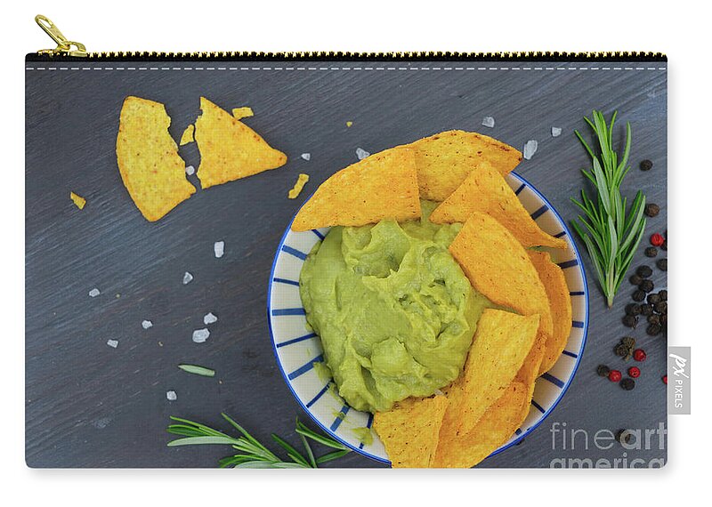 Guacamole Carry-all Pouch featuring the photograph Green Guacamole by Anastasy Yarmolovich