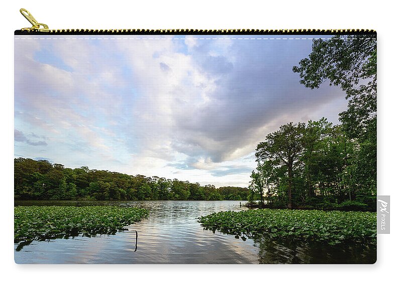 Azalea Garden Road Zip Pouch featuring the photograph Green Lake by Michael Scott