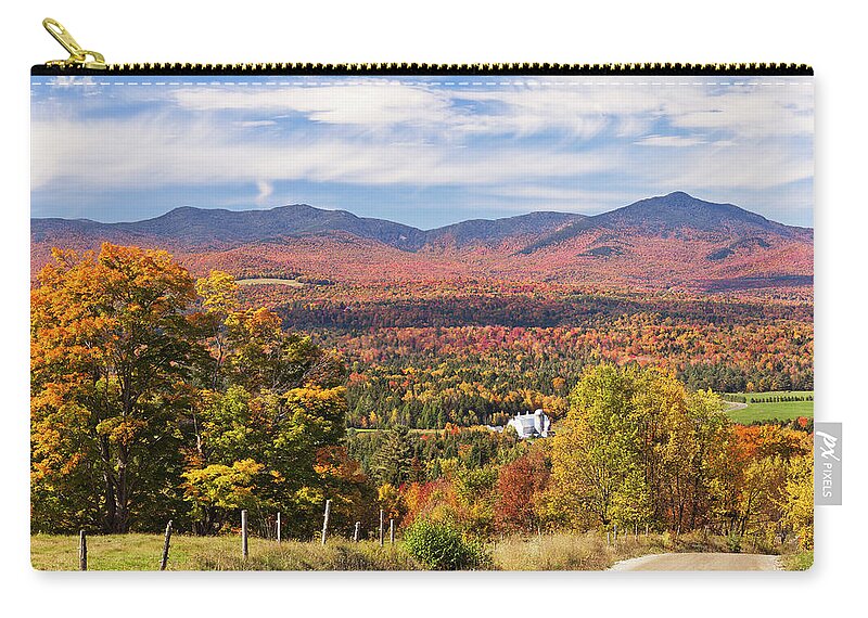 Autumn Zip Pouch featuring the photograph Green Mountains Autumn View by Alan L Graham