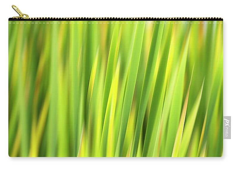 Green Abstract Zip Pouch featuring the photograph Green Nature Abstract by Christina Rollo
