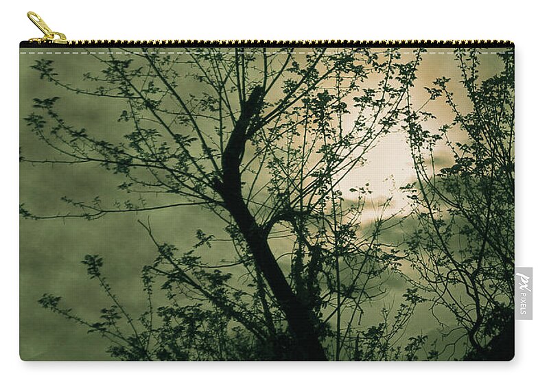 Sunset Zip Pouch featuring the photograph Green Sunset by David Yocum