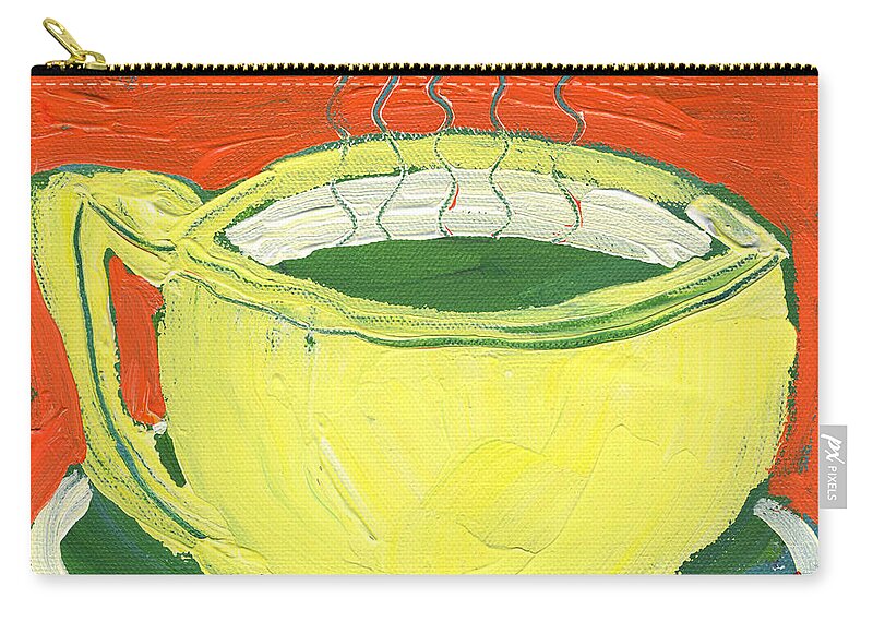 Tea Zip Pouch featuring the painting Green Tea by Jennifer Lommers