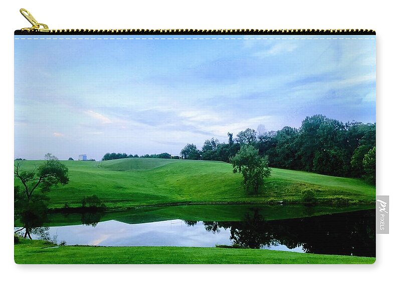 Pasture Zip Pouch featuring the photograph Greener Pastures by Chris Montcalmo