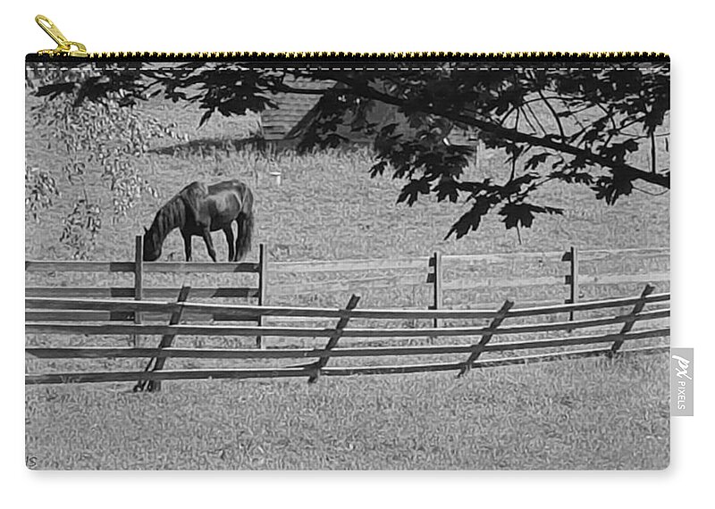 Meadows Zip Pouch featuring the photograph Greenport B W 6 by Rob Hans