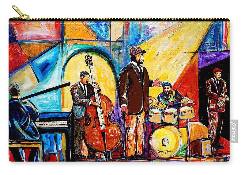 Birmingham Carry-all Pouch featuring the painting The Gregory Porter Band by Everett Spruill