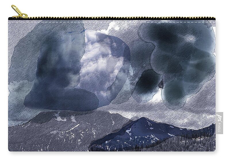 Clouds Zip Pouch featuring the photograph Grey Clouds by Richard Baron