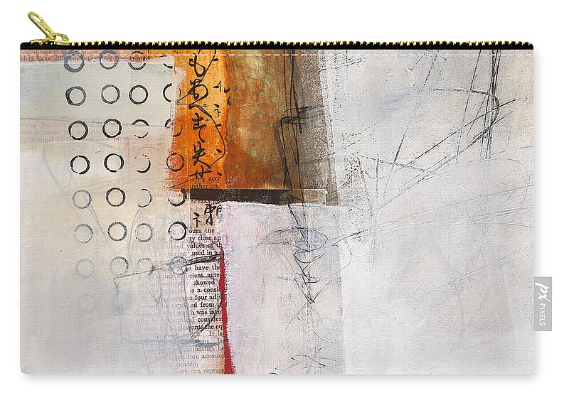 Jane Davies Zip Pouch featuring the painting Grid 8 by Jane Davies