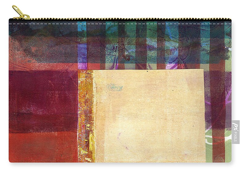 Jane Davies Zip Pouch featuring the painting Grid Print 14 by Jane Davies