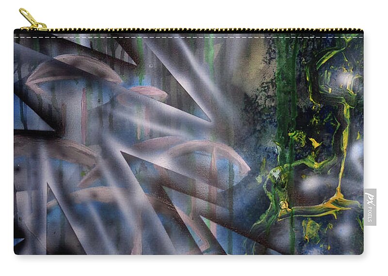 Airbrush Zip Pouch featuring the painting Growth by Leigh Odom