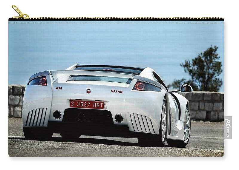 Gta Spano Zip Pouch featuring the digital art GTA Spano by Maye Loeser