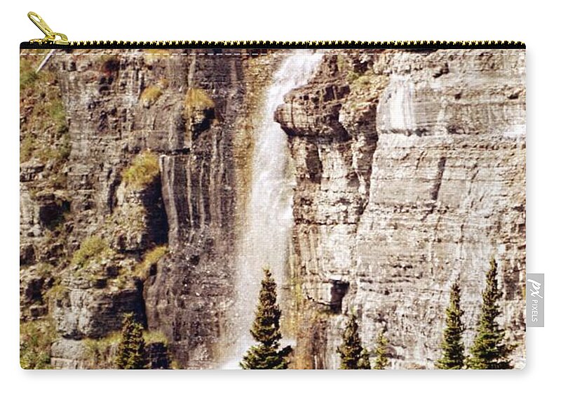 Waterfall Zip Pouch featuring the photograph GTTS Waterfall by Marty Koch