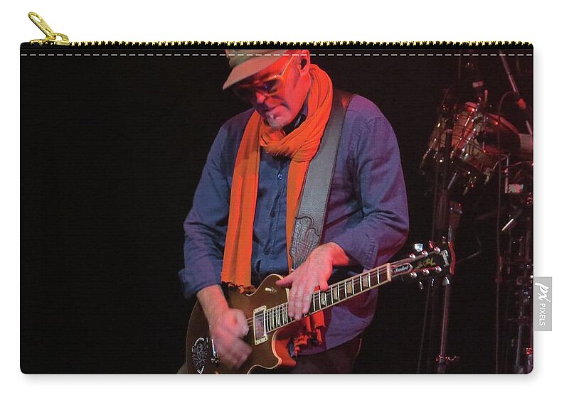 World Music Zip Pouch featuring the photograph Guitarest Atwork by Aaron Martens