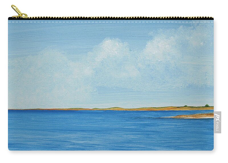 Gulf Coast Zip Pouch featuring the painting Gulf Impression 1 by Paul Gaj