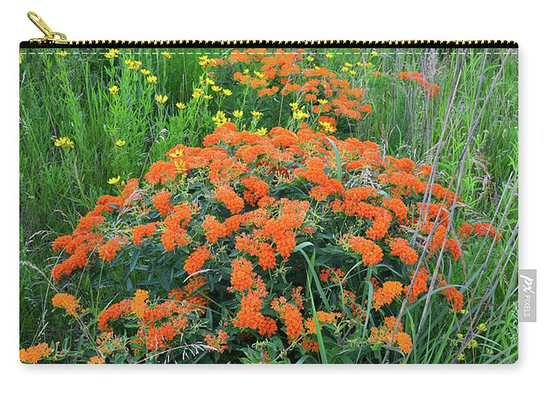 Illinois Zip Pouch featuring the photograph Hackmatack NWR Butterfly Weed by Ray Mathis