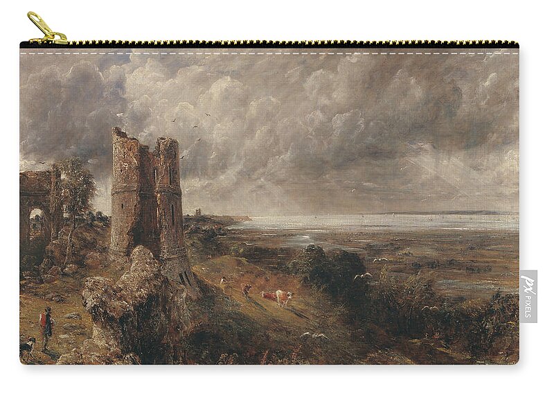 English Romantic Painters Zip Pouch featuring the painting Hadleigh Castle The Mouth of the Thames by John Constable
