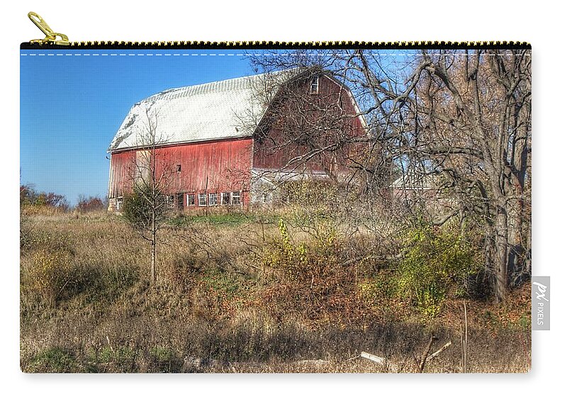 Barn Zip Pouch featuring the photograph 0016 - Hadley Red I by Sheryl L Sutter