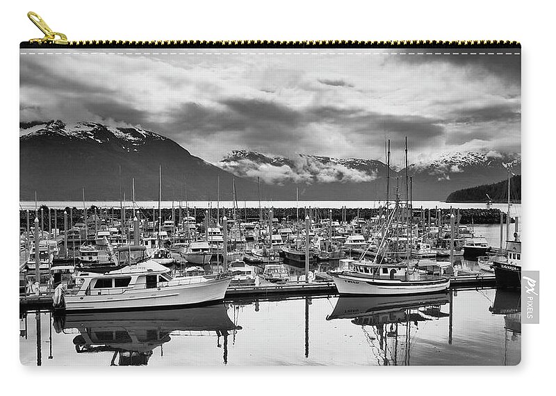 Haines Zip Pouch featuring the photograph Haines Harbor by Paul Riedinger
